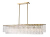 Glacier Seven Light Island Pendant in Modern Gold by Z-Lite Lighting