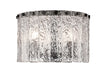 Glacier Three Light Flush Mount in Matte Black by Z-Lite Lighting