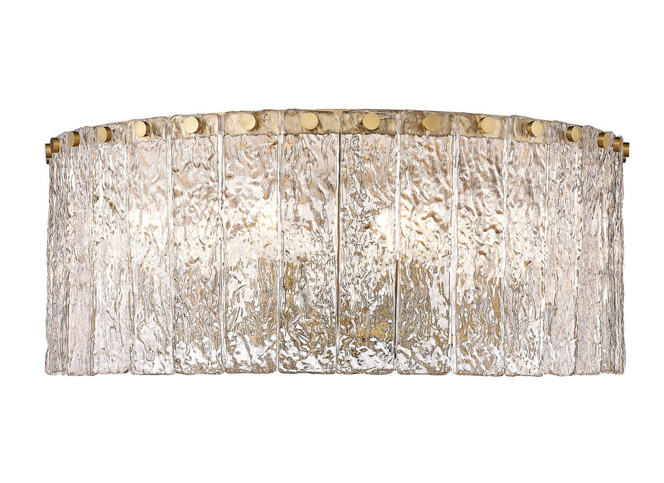 Glacier Eight Light Flush Mount in Modern Gold by Z-Lite Lighting