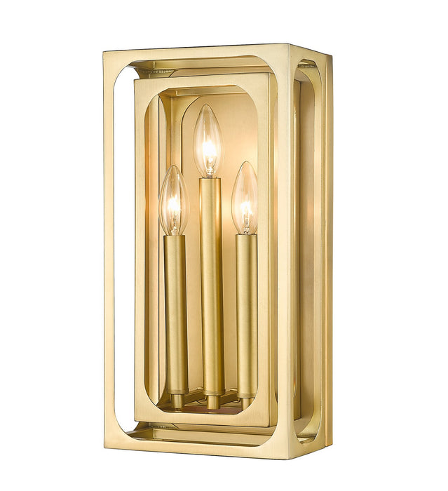 Easton Three Light Wall Sconce in Rubbed Brass by Z-Lite Lighting