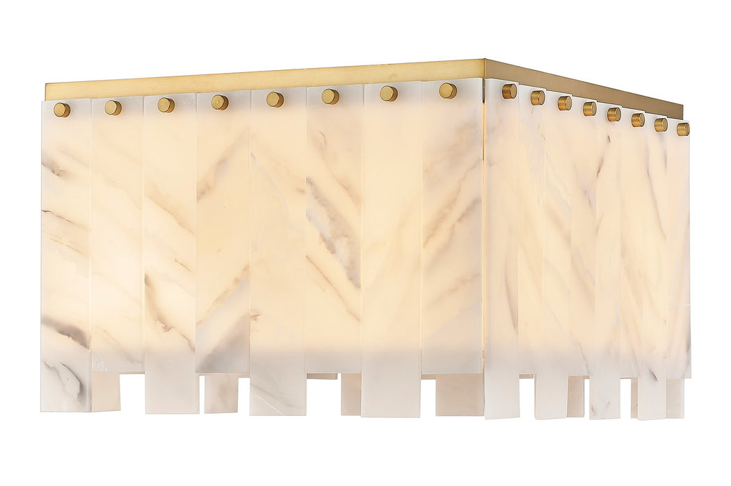 Viviana Six Light Flush Mount in Rubbed Brass by Z-Lite Lighting