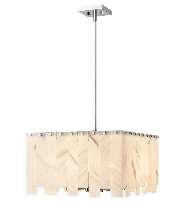 Viviana Four Light Pendant in Polished Nickel by Z-Lite Lighting