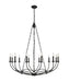 Arabella 12 Light Chandelier in Matte Black by Z-Lite Lighting