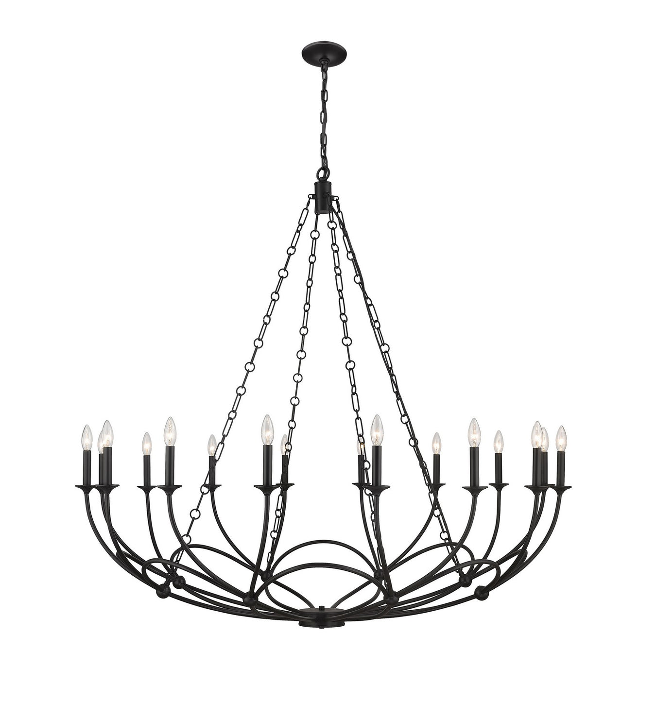 Arabella 16 Light Chandelier in Matte Black by Z-Lite Lighting