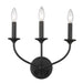 Arabella Three Light Wall Sconce in Matte Black by Z-Lite Lighting