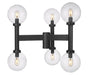 Laurent Six Light Outdoor Post Mount in Black by Z-Lite Lighting