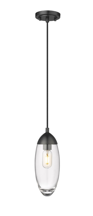 Arden One Light Pendant in Matte Black by Z-Lite Lighting