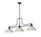 Melange Three Light Island Pendant in Matte Black by Z-Lite Lighting