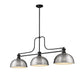 Melange Three Light Island Pendant in Matte Black by Z-Lite Lighting