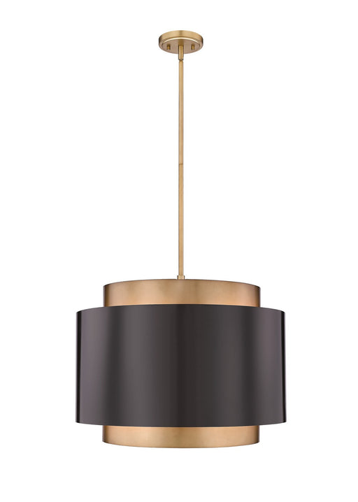 Harlech Four Light Pendant in Bronze / Rubbed Brass by Z-Lite Lighting