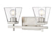 Lauren Two Light Vanity in Brushed Nickel by Z-Lite Lighting