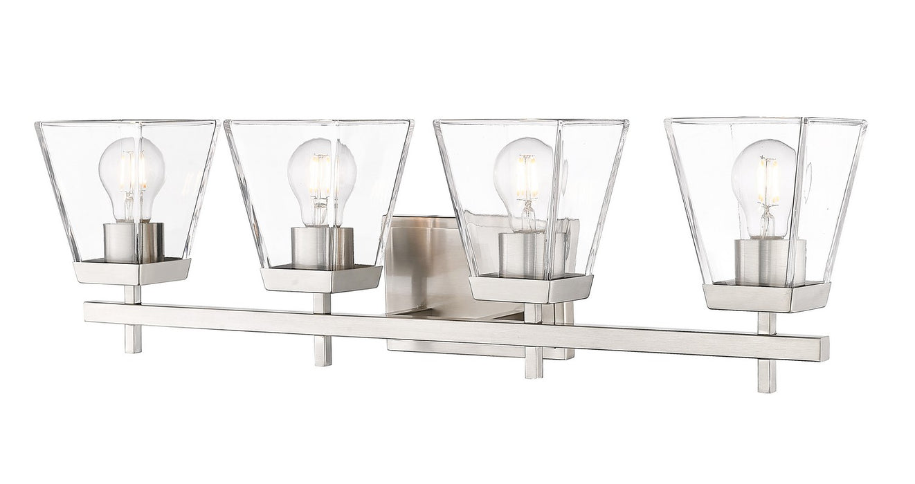 Lauren Four Light Vanity in Brushed Nickel by Z-Lite Lighting