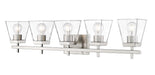 Lauren Five Light Vanity in Brushed Nickel by Z-Lite Lighting