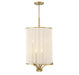 Wynwood Four Light Chandelier in Warm Brass