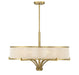 Wynwood Six Light Chandelier in Warm Brass