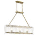 Genry Three Light Linear Chandelier in Warm Brass