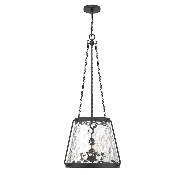 Crawford Four Light Pendant in Matte Black