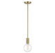 Wright One Light Mini Pendant in Warm Brass