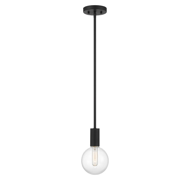 Wright One Light Mini Pendant in Matte Black