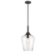 Carlton One Light Pendant in Matte Black