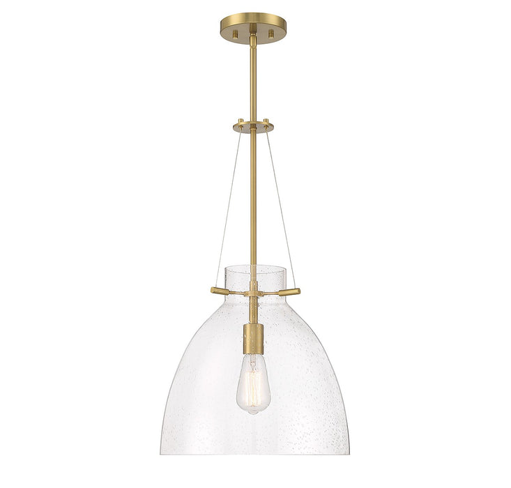 Foster One Light Pendant in Warm Brass