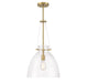 Foster One Light Pendant in Warm Brass