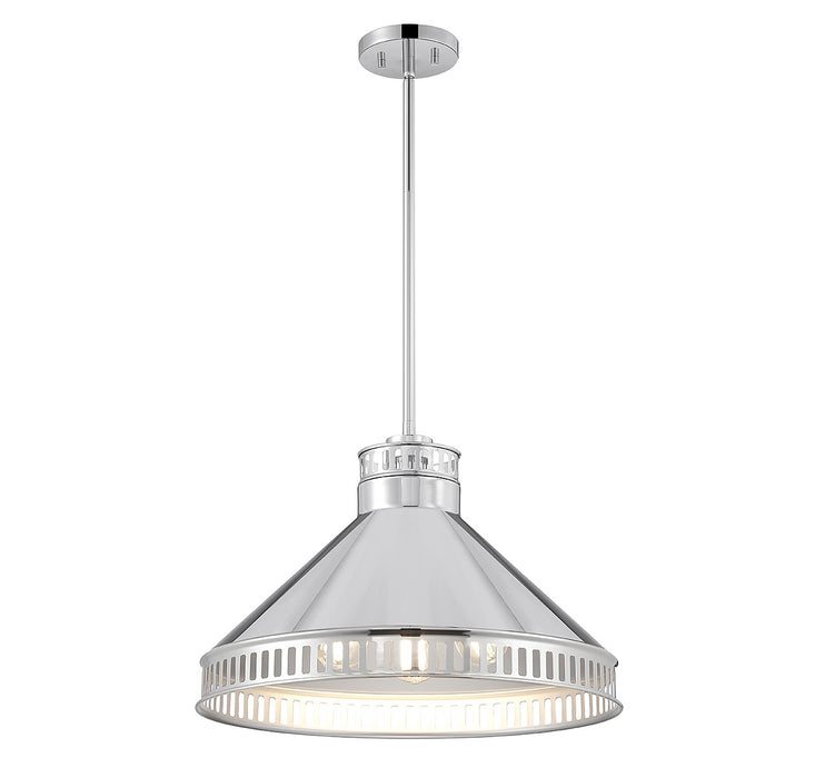 Seagram Three Light Pendant in Polished Nickel