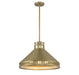 Seagram Three Light Pendant in Warm Brass