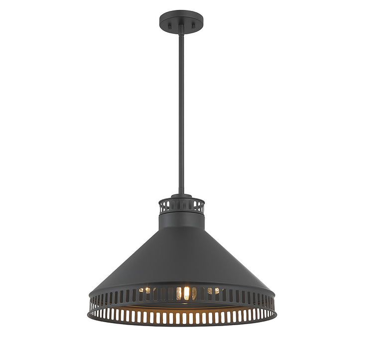 Seagram Three Light Pendant in Matte Black