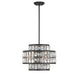 Renzo Three Light Pendant in Matte Black