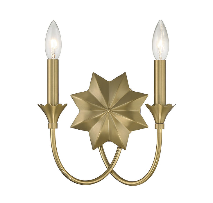 Sullivan Two Light Wall Sconce in Warm Brass