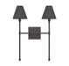 Jefferson Two Light Wall Sconce in Matte Black