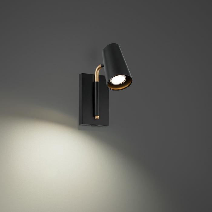 Stylus LED Task & Reading Bed Light in Black & Gold