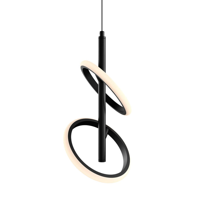 Two Light Pendant in Black