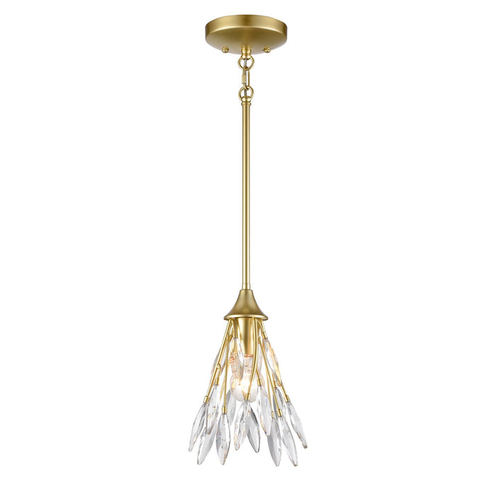 Flora Grace One Light Mini Pendant in Champagne Gold