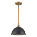 Pelham Two Light Pendant in Satin Brass