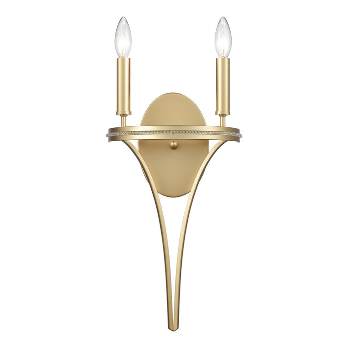 Noura Two Light Wall Sconce in Champagne Gold