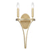 Noura Two Light Wall Sconce in Champagne Gold