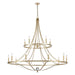 Noura 15 Light Chandelier in Champagne Gold