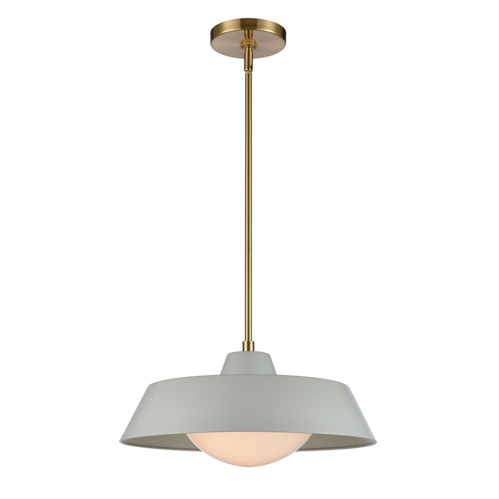 Gilman One Light Pendant in Satin Brass