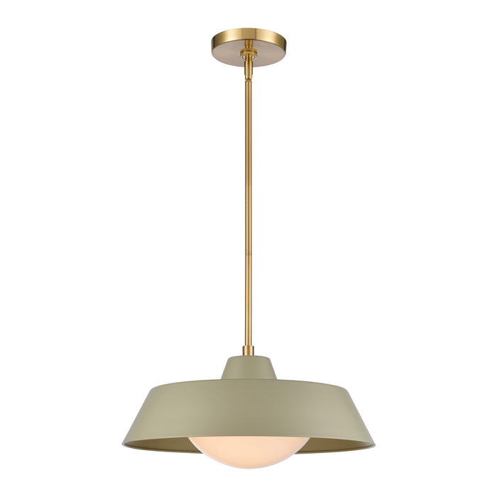 Gilman One Light Pendant in Satin Brass