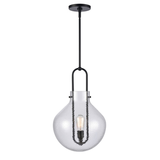 Monica One Light Pendant in Matte Black