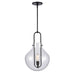 Monica One Light Pendant in Matte Black