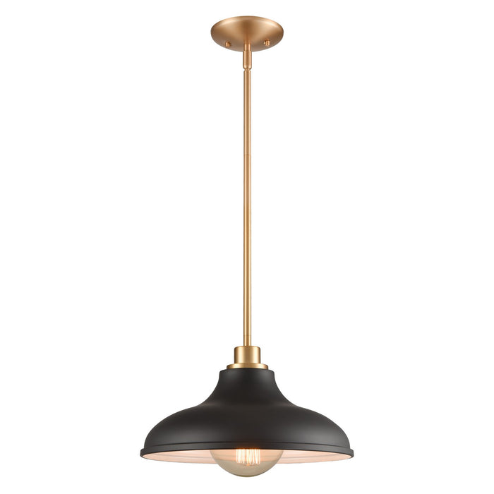 Grenville One Light Pendant in Brushed Gold