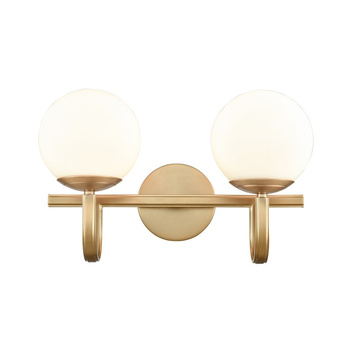 Caroline Two Light Vanity in Brushed Gold