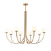 Caroline Eight Light Chandelier in Brushed Gold