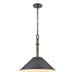 Neville One Light Pendant in Charcoal Black