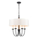 Neville Five Light Chandelier in Charcoal Black