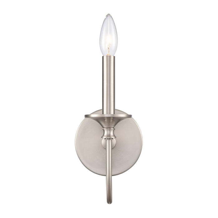 Cecil One Light Vanity in Brushed Nickel