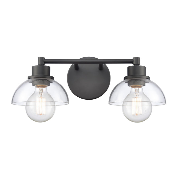 Julian Two Light Vanity in Matte Black